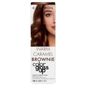 Clairol Color Gloss Up Temporary Hair Dye, Warm Caramel Brownie Hair Color, Pack of 1, 