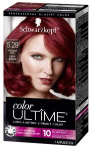 Schwarzkopf Color Ultime Hair Color, 5.29 Vintage Red, 1 Application - Permanent Red Hair Dye for Vivid Color Intensity and Fade-Resistant Shine up to 10 Weeks, $11.97