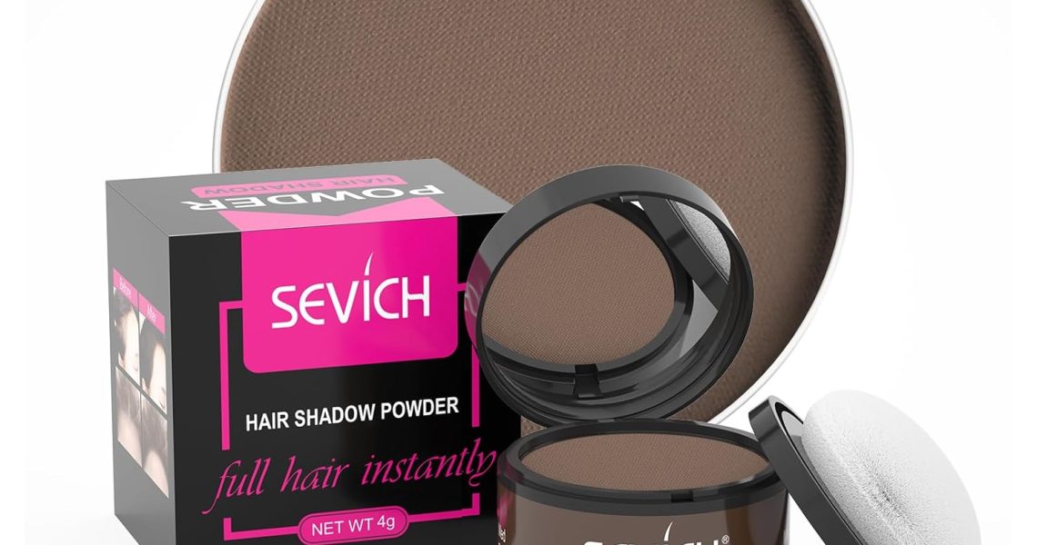 Sevich Hairline PowderInstantly Conceals Hair Loss, Root Touch up Powder, Hair Shadow Toppers for Women & Men, Touch Up for Thinning Gray Hair, Windproof & Sweatproof, Medium Brown, $13.99