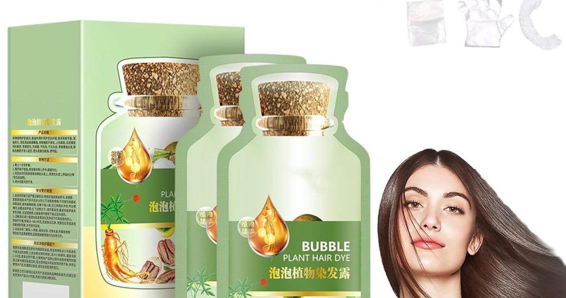 HUANG YI Natural Plant Hair Dye, New Botanical Bubble Hair Dye 20ml 10Packs/Box, Pure Plant Extract for Grey Hair Color Bubble Dye, New Botanical Bubble Hair Shampoo(Coffee), $9.99