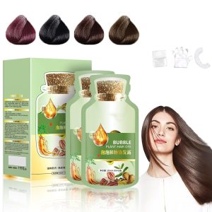 HUANG YI Natural Plant Hair Dye, New Botanical Bubble Hair Dye 20ml 10Packs/Box, Pure Plant Extract for Grey Hair Color Bubble Dye, New Botanical Bubble Hair Shampoo(Coffee), $9.99
