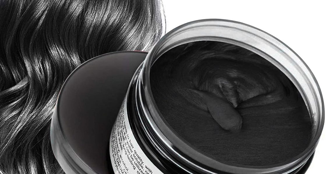 Black Temporary Hair Color,Natural Hair Color Wax,Hair Wax Color Spray 4.23 Ounces,Hair Wax Dye for Christmas Parties,Role Playing and Halloween (Black), $9.98