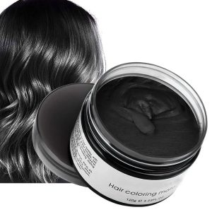Black Temporary Hair Color,Natural Hair Color Wax,Hair Wax Color Spray 4.23 Ounces,Hair Wax Dye for Christmas Parties,Role Playing and Halloween (Black), $9.98