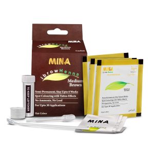 Mina ibrow Hair Color Medium Brown|Natural Spot coloring Hair Tinting Powder, Water and Smudge Proof | No Ammonia, No Lead with 100% Gray Converge|Vegan and Cruelty free, $12.10