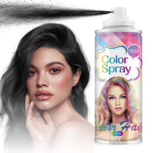 Temporary Hair Color Spray, Temporary Hair Color Wax, Washable Hair Wax Dye Pomades Disposable Natural Hair Strong Style for Women Kids Christmas Party,Hollowen,Cosplay(Black), $9.99