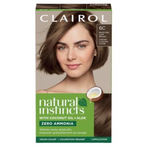 Clairol Natural Instincts Demi-Permanent Hair Dye, 6C Light Brown Hair Color, Pack of 1, $7.96