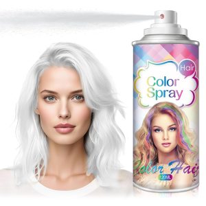 White Temporary Hair Dye Spray,Washable Temporary Hair Color Spray for Women Kids, One-Time Use Temporary Hair Dye for Hollowen,Christmas Party,Cosplay (White,120 ML, $9.99