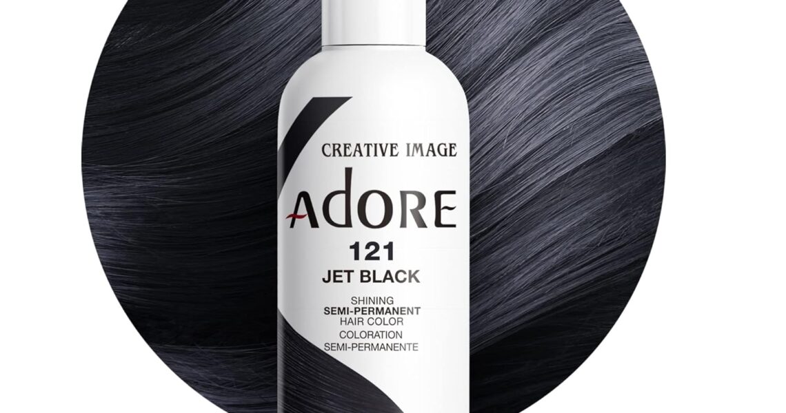 Adore Semi Permanent Hair Color – Vegan and Cruelty-Free Black Hair Dye – 4 Fl Oz – 121 Jet Black (Pack of 1), $7.60