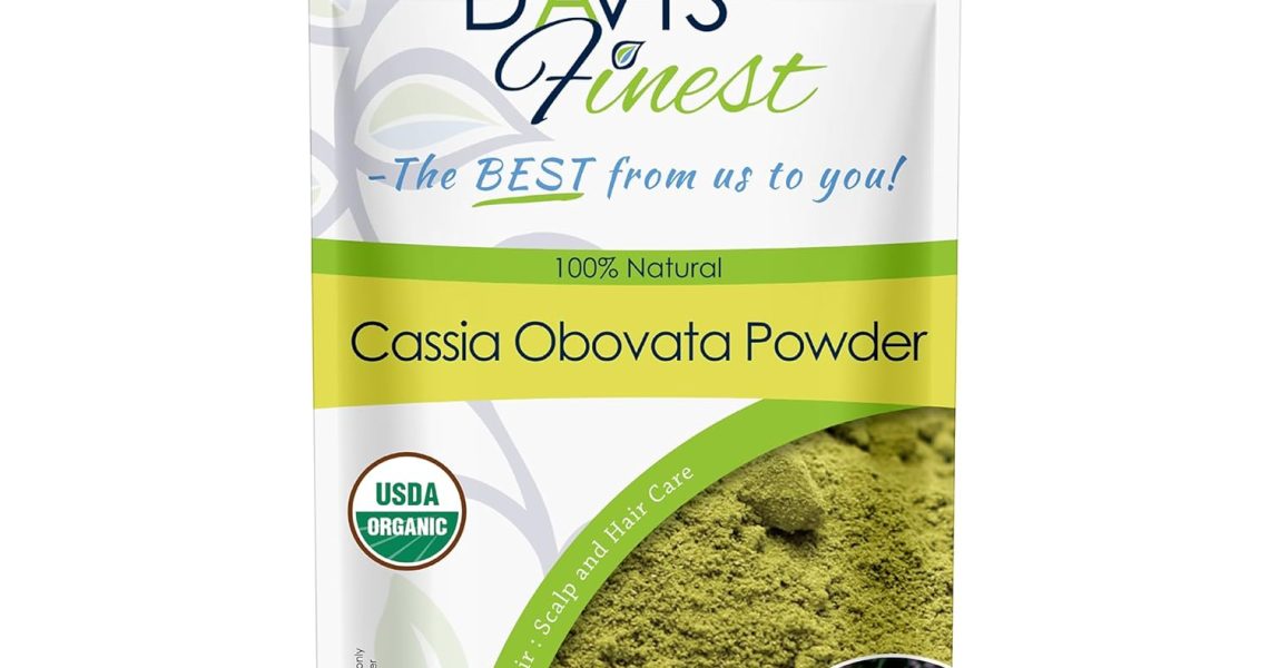 Davis Finest Organic Cassia Obovata Powder 250g, Neutral Henna for Natural Blonde Hair Color, Chemical-free, Vegan, $11.99