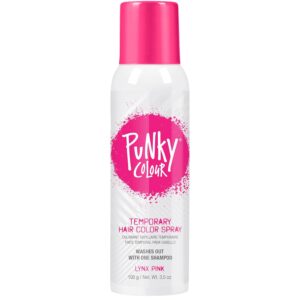 Punky Temporary Hair Color Spray, Lynx Pink, Fast-Drying, Non-Sticky, Non-Damaging, Travel Size Hair Dye for Instant Vivid Hair Color, 3.5 oz, $8.99