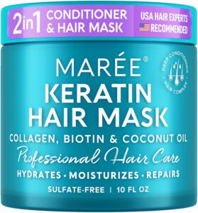 MAREE Hair Mask for Damaged Hair - Keratin Treatment Conditioner - Extremely Deep Conditioning Mask, Hydrating & Repairing, Keratina Mascarilla Para el Cabello, $24.95