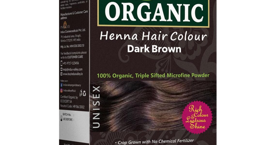 Indus Valley Bio Organic Natural Henna Hair Color Dark Brown 100gm| 100% Gray Hair Coverage And Long Lasting Hair Dye | Vegan and Cruelty-Free, $9.95