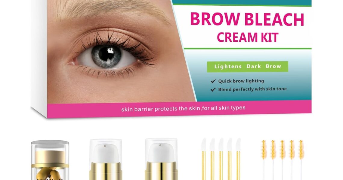 Brow Bleach Kit, Eyebrow Bleach, Brow Lightening Kit, Eyebrow Lightener, Brow Lightening, Gentle & Effective, Works for All Brow Types, Creates You a Lighter & Natural Brow Color, 5 Applications, $25.99