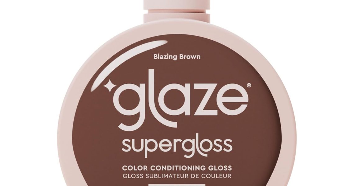 Glaze Super Gloss Color Conditioning Gloss  Blazing Brown for Medium to Dark Brown Hair  Rinse Out Semi-Permanent Hair Gloss for Unbleached, Natural Hair, $17.99