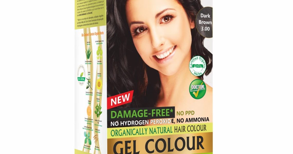 Indus Valley Natural Organic Damage Free Gel Hair Color | Ammonia Free, Vegan & Cruelty Free | Up to 100% Gray Coverage, Long Lasting Results |Dark Brown 3.0 (20gram+200ml), $15.95