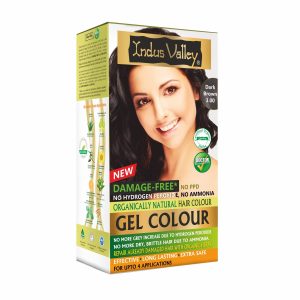 Indus Valley Natural Organic Damage Free Gel Hair Color | Ammonia Free, Vegan & Cruelty Free | Up to 100% Gray Coverage, Long Lasting Results |Dark Brown 3.0 (20gram+200ml), $15.95