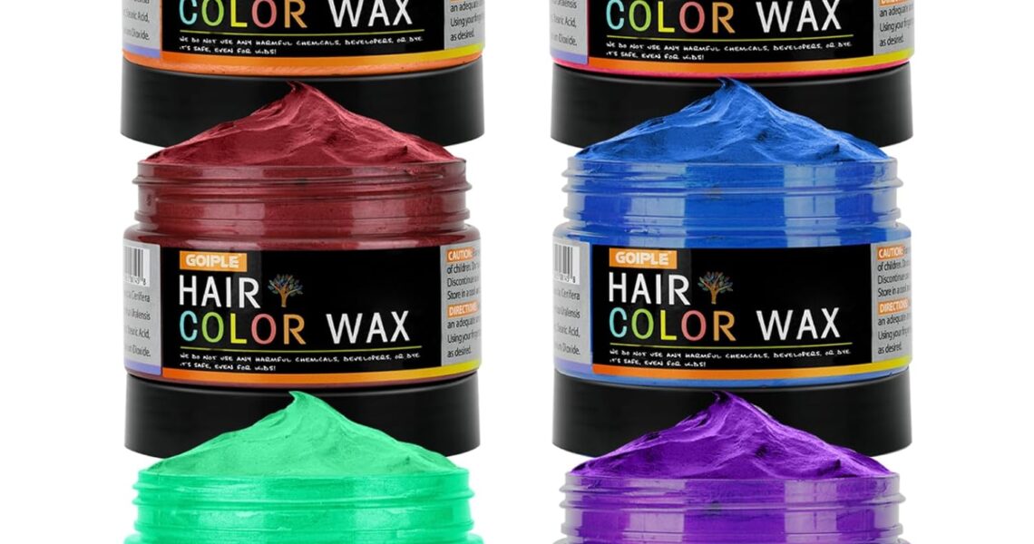 4oz Temporary Hair Color Wax for Men Women Kids Daily Party Christmas DIY Washable Hair Chalk Natural Instant Hair Color for Women Temporary Hair Dye for Child (Green&Purple&Orange&Pink&Red&Blue 6pcs), $18.99