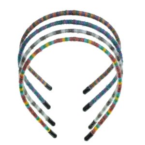 minihope Skinny Multicolor Headbands - Assorted Colors for All Hair Types - Instant Style, Pain-Free Wear - Durable, Adjustable, 4 Pack - Women, Men, Boys, Girls., $6.66