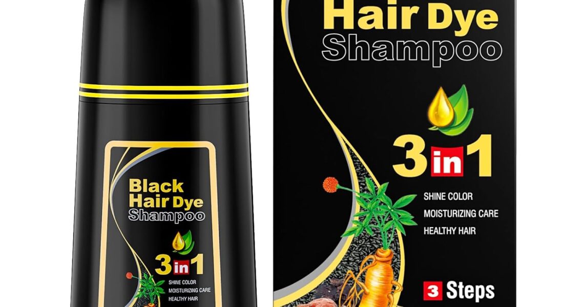 Ivnil Meidu Black Hair Dye Shampoo 3 in 1 Hair Color Shampoo for Women & Men for Gray Coverage for Instant Herbal Natural Hair Dye Shampoo Champu Para Canas Mujer, $22.99