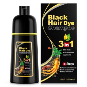 Ivnil Meidu Black Hair Dye Shampoo 3 in 1 Hair Color Shampoo for Women & Men for Gray Coverage for Instant Herbal Natural Hair Dye Shampoo Champu Para Canas Mujer, $22.99
