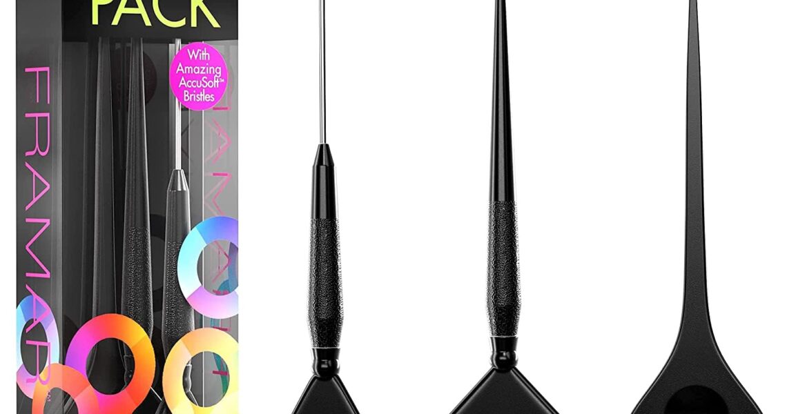 Framar Family Hair Color Brush Set – Hair Dye Brush Kit, Hair Coloring Brush, Hair Dying Brush to Apply Hair Color, Hair Color Brushes Bulk, Hair Tint Brush, Tint Brushes for Hair Color – 3 Pack, $9.99