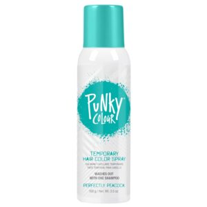 Punky Pastel Temporary Hair Color Spray, Perfectly Peacock, Spray-On Hair Color, Fast-Drying, Non-Sticky, Travel Size Hair Dye for Instant Vivid Hair Color, 3.5 oz, 1-Pack, $8.99