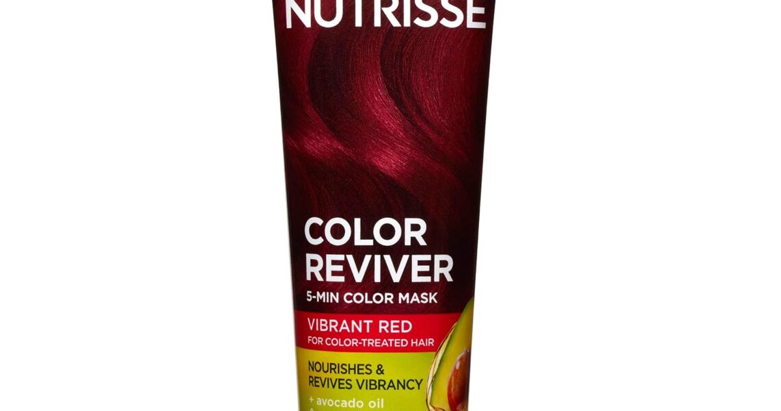 Garnier Nutrisse 5 Minute Nourishing Color Hair Mask with Triple Oils Delivers Day 1 Color Results, for Color Treated Hair, Vibrant Red, 4.2 Fl Oz, $7.98