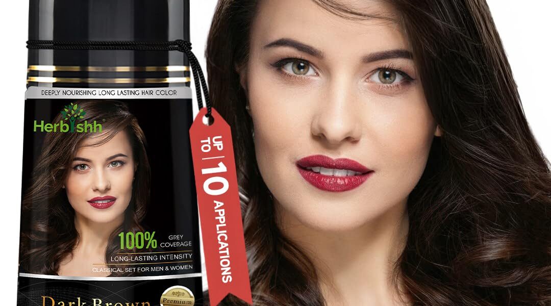 Herbishh Hair Color Shampoo – Magic Dye for Gray Hair, Lasting Color in Minutes – 500 Ml, 3-In-1, Ammonia-Free (Dark Brown), $36.99