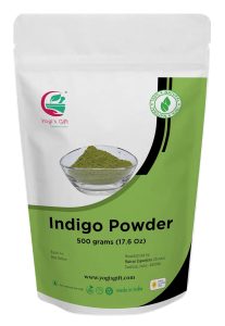 500 GRAMS | 100% Pure INDIGO POWDER for Hair (1.2LB /17.6 oz) | Ideal for Black and Dark Hair | Indigofera Tinctoria | Black Henna | Natural Hair color | Yogi's Gift, $12.99