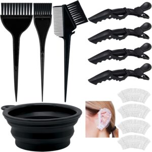 12 Pcs Hair Bleach Kit Professional Hair Coloring Products with Hair Dye Brush, Hair Color Bowl, Earmuffs, Hair Clips for Salon Hair Dye, Hair Color at Home, Hair Highlighting, $5.99