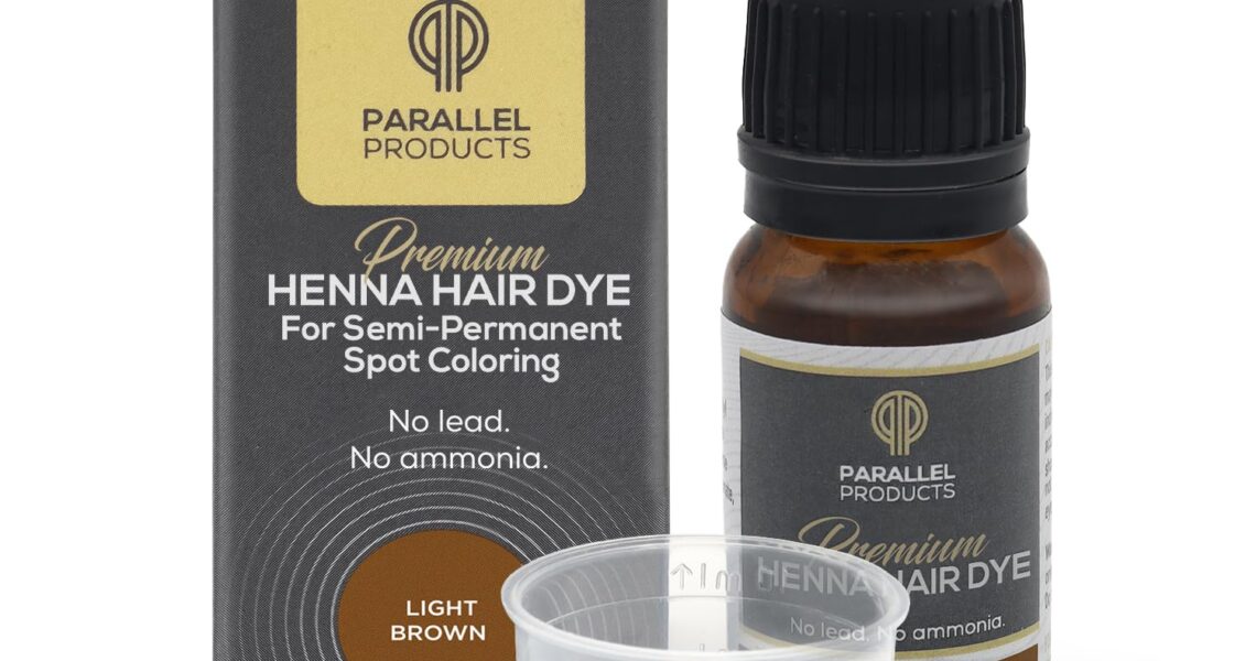 Parallel Products Spot Color Henna Kit – Henna Hair Dye – 3 grams – Tint for Professional Spot Coloring – With Mixing Dish – Covers Grey Hair – Root Touch Up (Light Brown), $9.97