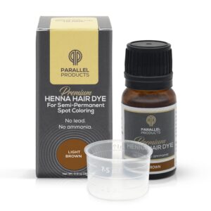 Parallel Products Spot Color Henna Kit - Henna Hair Dye - 3 grams - Tint for Professional Spot Coloring - With Mixing Dish - Covers Grey Hair - Root Touch Up (Light Brown), $9.97