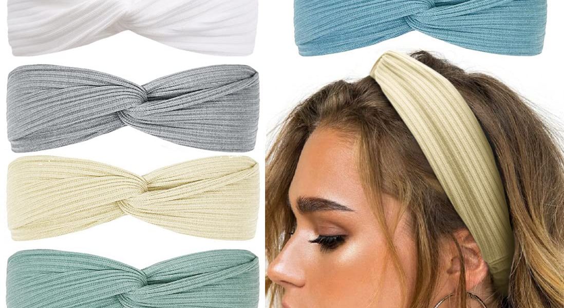 Huachi Boho Head Bands for Women’s Hair Non Slip Twist Hair Bands for Short Hair Fashion Summer Hair Accessories, Solid Color, 8Pcs, $16.99