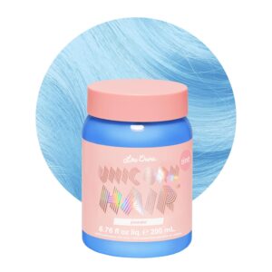 Lime Crime Pastel Colored Unicorn Hair Tint, Powder (Powder Blue) - Damage-Free Semi-Permanent Hair Color Conditions & Moisturizes - Temporary Hair Dye Kit Has Sugary Citrus Vanilla Scent - Vegan, $16.99