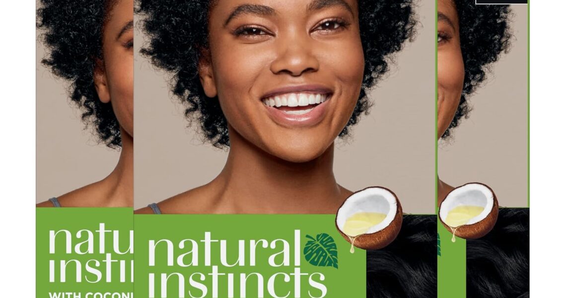 Clairol Natural Instincts Demi-Permanent Hair Dye, 2 Black Hair Color, Pack of 3, $25.47