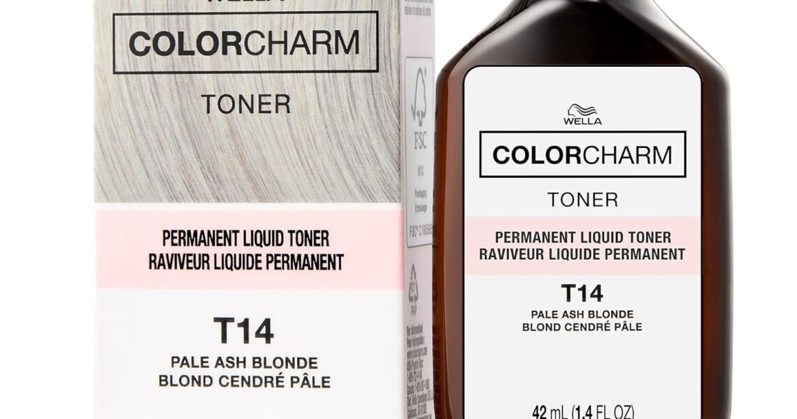 COLORCHARM Permanent Liquid Toners| Neutralize Brass| Free of Parabens| Vegan| T14 Pale Ash Blonde| 1.4 Fl Oz, $7.99