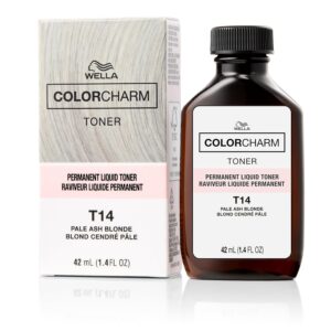 COLORCHARM Permanent Liquid Toners| Neutralize Brass| Free of Parabens| Vegan| T14 Pale Ash Blonde| 1.4 Fl Oz, $7.99