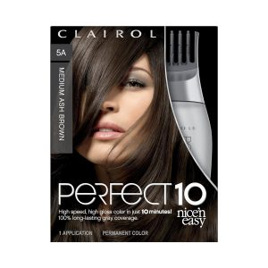 Clairol Nice'n Easy Perfect 10 Permanent Hair Dye, 5A Medium Ash Brown Hair Color, Pack of 1, $13.49