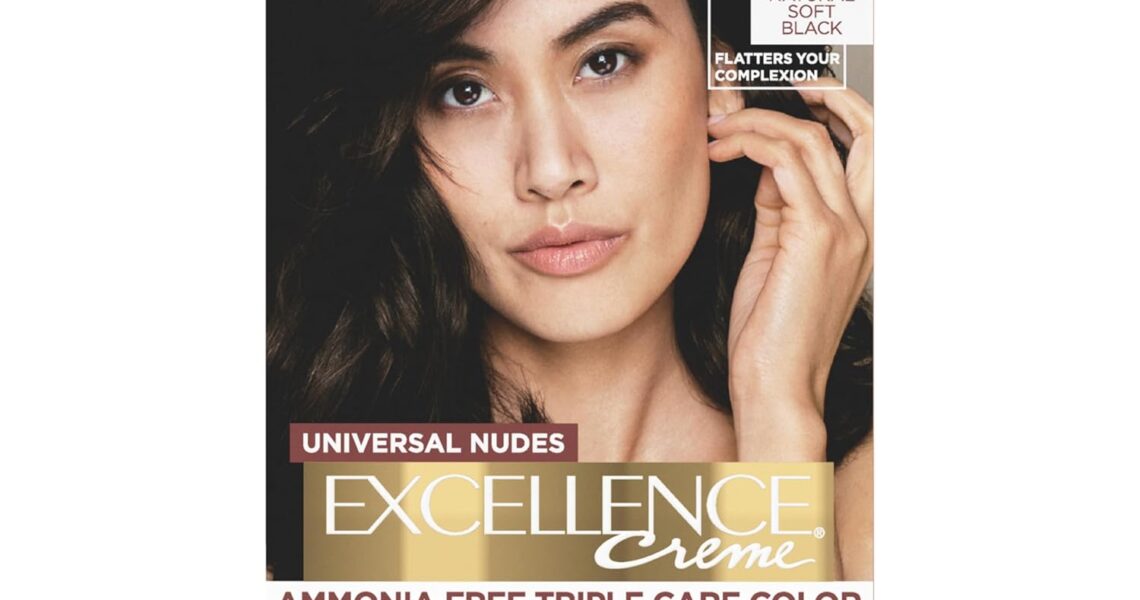 LOral Paris Excellence Universal Nudes Permanent Hair Color, Ammonia Free Hair Dye for Gray Hair Coverage, 2N Natural Soft Black, 1 Hair Dye Kit, $13.99