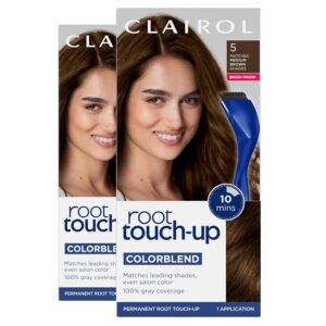Clairol Root Touch-Up by Nice'n Easy Permanent Hair Dye, 5 Medium Brown Hair Color, Pack of 2, $16.98