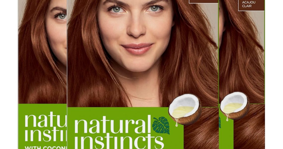 Clairol Natural Instincts Demi-Permanent Hair Dye, 6R Light Auburn Hair Color, Pack of 3, $25.47