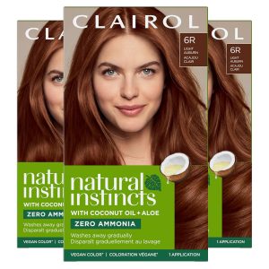Clairol Natural Instincts Demi-Permanent Hair Dye, 6R Light Auburn Hair Color, Pack of 3, $25.47