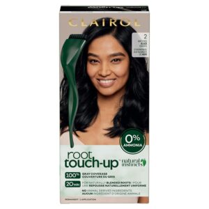 Clairol Root Touch-Up by Natural Instincts Permanent Hair Dye, 2 Black Hair Color, Pack of 1, $8.49