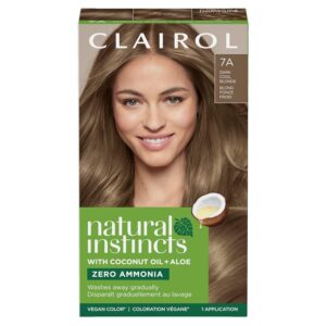 Clairol Natural Instincts Demi-Permanent Hair Dye, 7A Dark Cool Blonde Hair Color, Pack of 1, $7.96