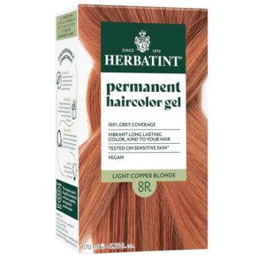 Herbatint Permanent Hair Dye For Women - 8R Light Copper Blonde - For Up To 100% Gray Coverage of Resistant Gray Hair - Ammonia-Free, Alcohol-Free & Vegan - Salon Influenced Hair Color 5.75 fl oz, $16.99