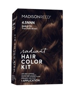 Madison Reed Radiant Hair Color Kit, Dark Brown for 100% Coverage of Resistant Gray Hair, Ammonia-Free, 4.5NNN Barletta Brown, Permanent Hair Dye, Pack of 1, $34.00