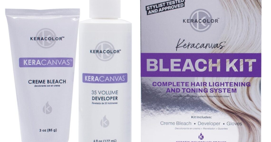 Keracolor Keracanvas Hair Bleach Kit, Complete Hair Lightening & Toning System, Lifts Up to 8 Levels, Neutralizes Brassiness, $19.99