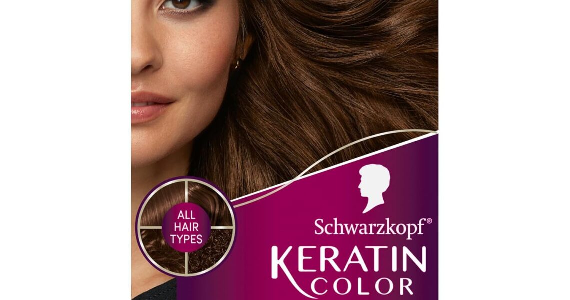 Schwarzkopf Keratin Color Permanent Hair Color, 6.64 Champagne Brown, 1 Application – Salon Inspired Permanent Hair Dye, for up to 80% Less Breakage vs Untreated Hair and up to 100% Gray Coverage, $11.97