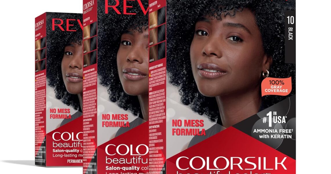 Revlon Colorsilk Permanent Hair Color, 10 Black (Pack of 3), ($1.13 / Fl Oz)