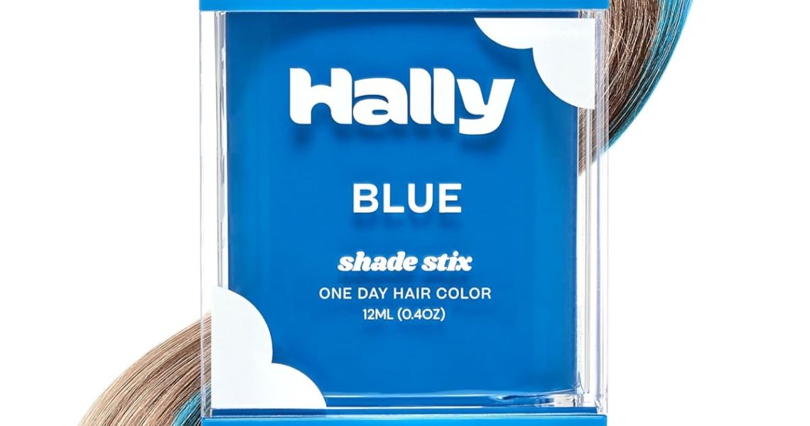 Hally Hair Temporary Hair Color, Shade Stix (Blue) – 12 ml Washable Hair Chalk for Kids, Teens & Adults – One Day Pop of Color Hair Dye for Festivals, Sporting Events & Parties, All Hair Types, $9.99